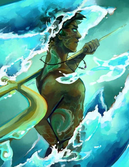 Перси джексон посейдон арт