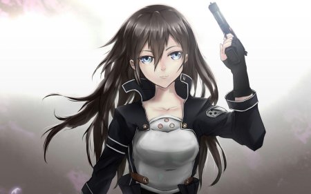 Аниме девушка с мечом арт