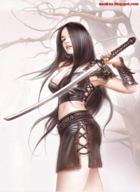 Девушка с мечами