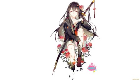 Аниме девушка с катаной