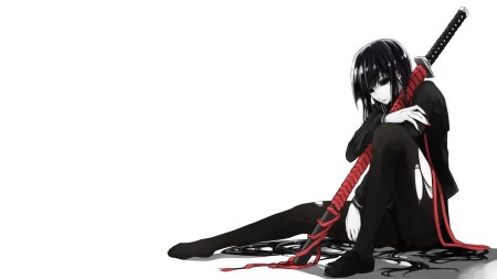 Аниме девушка с катаной