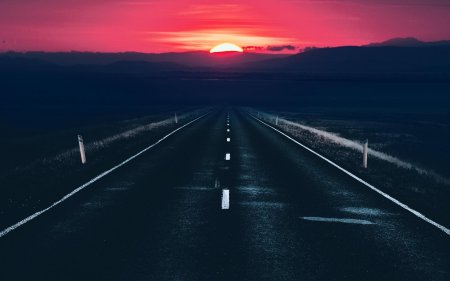 Дорога закат