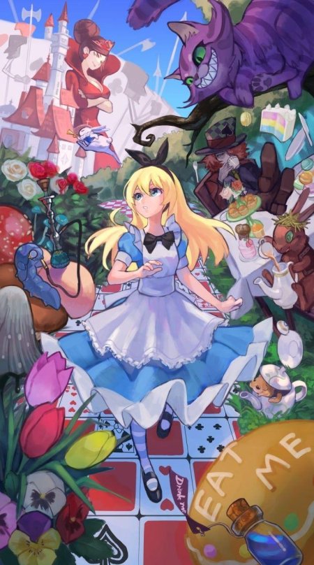 Алиса в стране чудес дисней арт