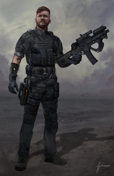 Солдат наемник концепт арт