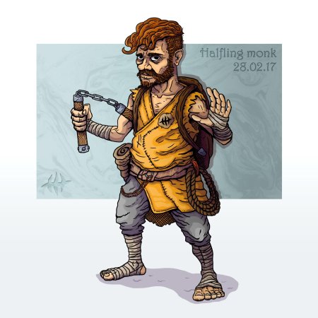 Полурослик днд арт