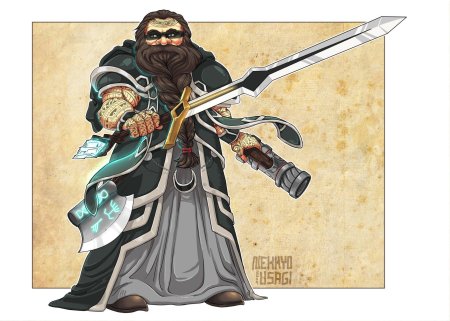 Дворф монах арт