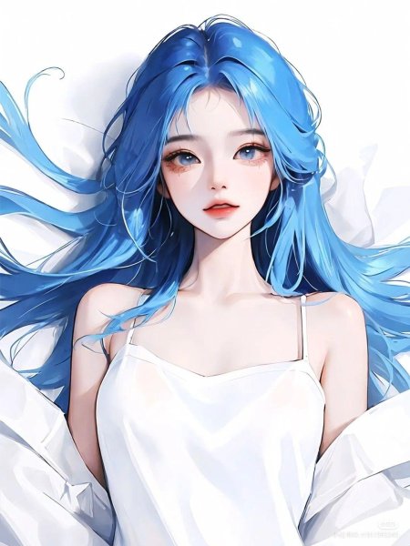 Голубые волосы