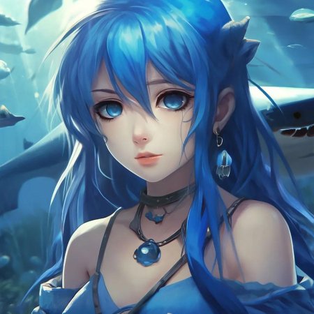 Аниме с голубыми волосами