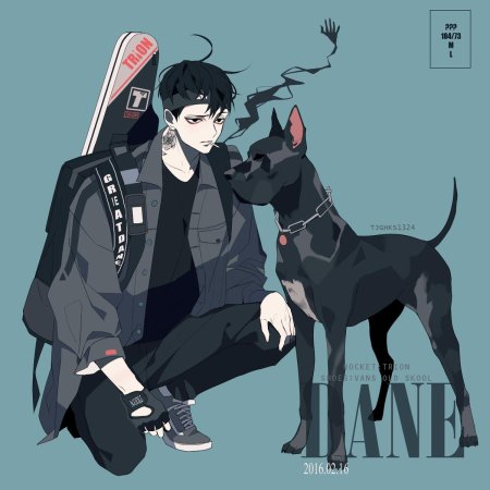 Аниме пёс доберман