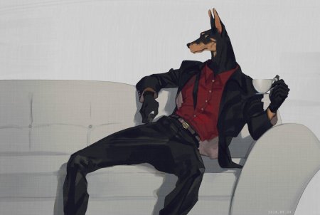 Доберман-пинчер фурри