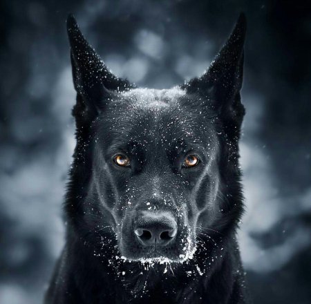 Черная немецкая овчарка