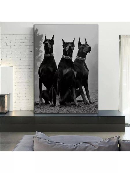 Доберман картина