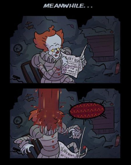 Смешные комиксы про пеннивайза