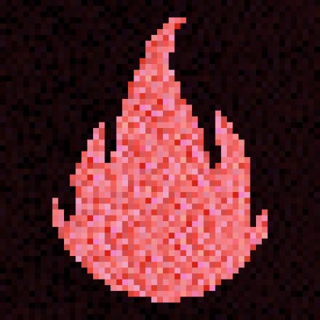 Пиксельный огненный шар