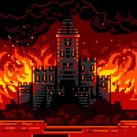 Замок пиксель арт д