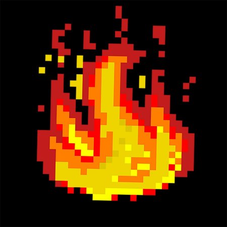 Пиксельный огонь