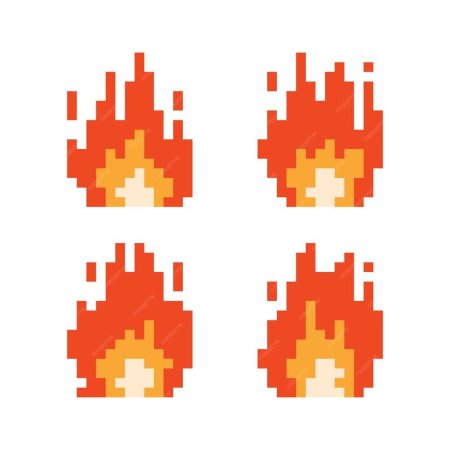 Пиксельный огонь