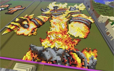 Огонь пиксель арт