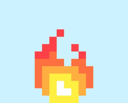 Пиксельный огонь