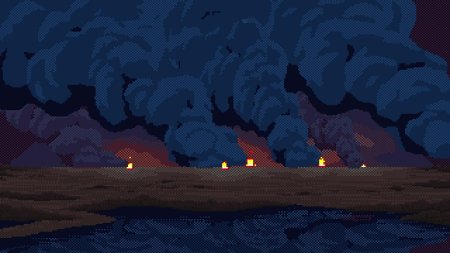 Пиксель арт пейзаж