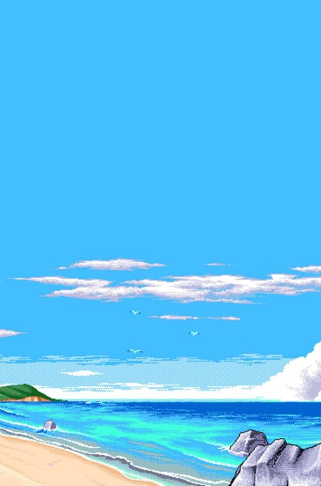 Пиксельное море