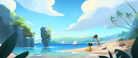 Пляж рисунки