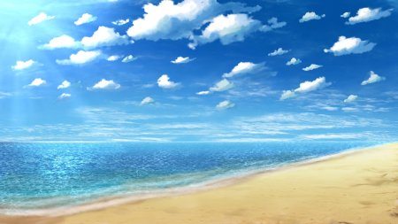 Пляж аниме
