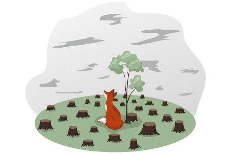 Вырубка леса рисунок