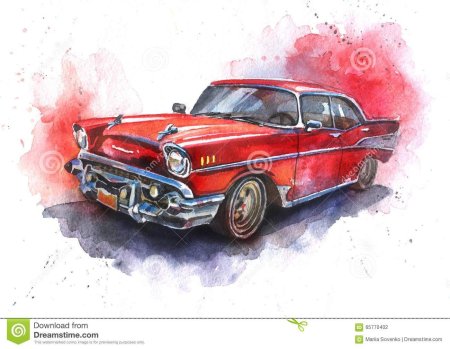 Машина акварелью