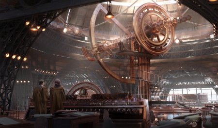 Интерьер дирижабля стимпанк