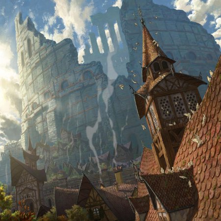 Городская площадь средневековье арт