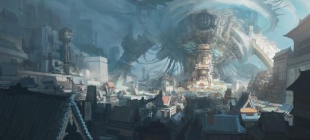 Город фэнтези арт