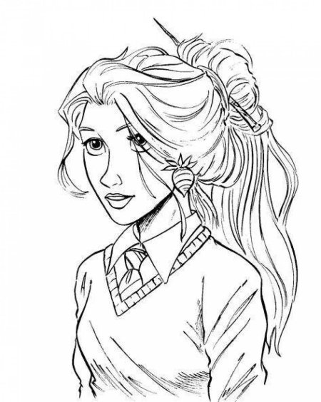 Раскраска гарри поттер гермиона