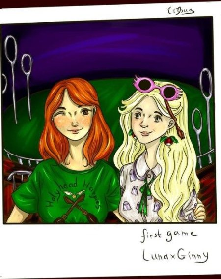 Джинни уизли и луна лавгуд арт