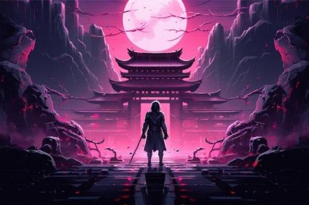 Самурай неон