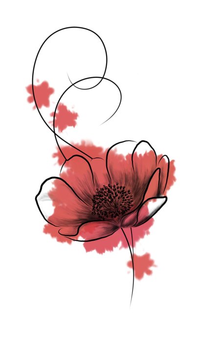 Цветок эскиз