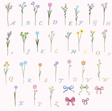 Цветочные буквы