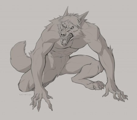 Оборотень рисунок карандашом