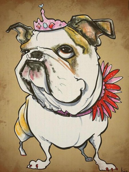 Бульдог мультяшная