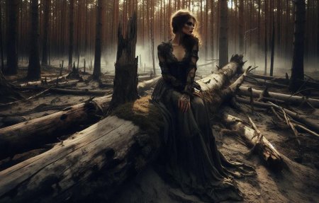 Фотосессия в стиле ведьмы лесу