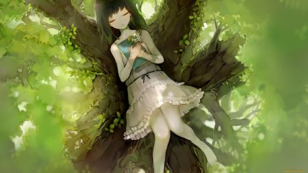 Девушка под деревом