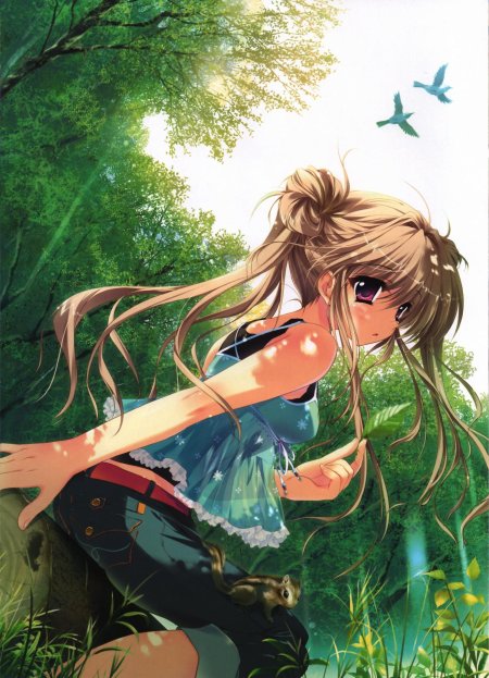 Аниме девочка с русыми волосами