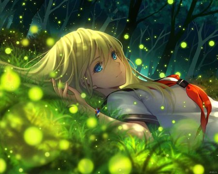 Красивая аниме девушка