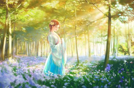 Девочка в сказочном лесу