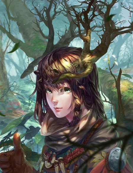 Лесная эльфийка друид