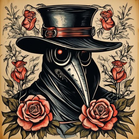 Чумной доктор тату эскизы