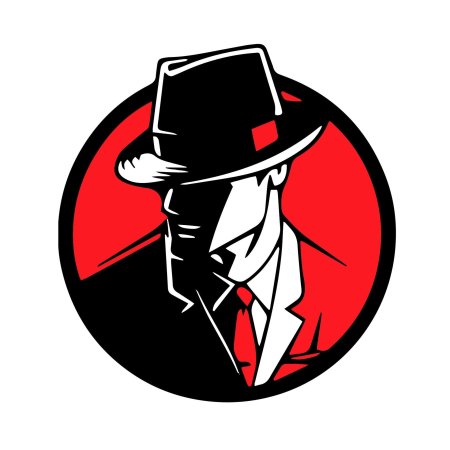 Силуэт в шляпе мужской