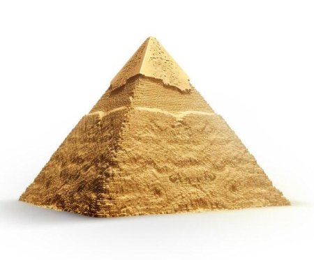 Пирамида хеопса на белом фоне