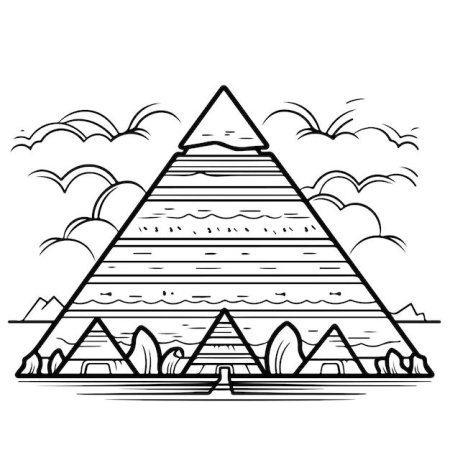 Пирамида хеопса раскраска
