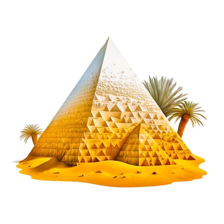 Египетская пирамида на белом фоне
